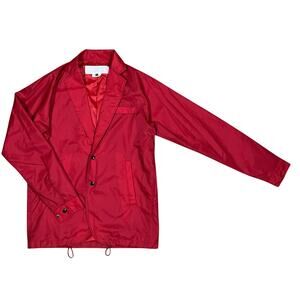 Ganryu Comme Des Garçons Red Lapel Nylon Coat Jacket Small Japan Made Designer